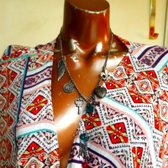 Jewelry - Eclectic collection drop chain necklace
